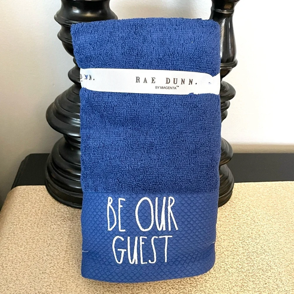 NWT Rae Dunn SET OF 2 BE OUR GUEST Hand Towels
